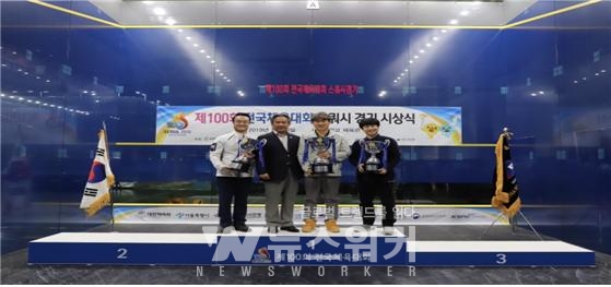 제100회 전국체전 스쿼시 순위는 1위 광주광역시, 2위 서울특별시, 3위 경상남도가 차지했다.