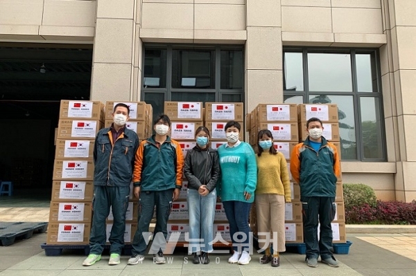 중국 푸저우시에서 일반 의료용 마스크 2만장 지원(푸저우시)
