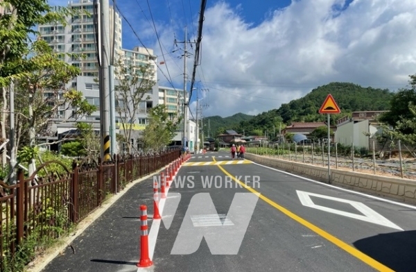 최근 개설완료된 송파빌딩-CNS3차 간 도로