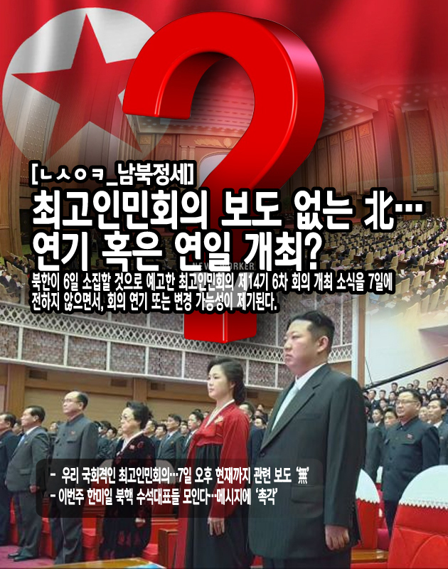 우리 국회격인 최고인민회의는 전국의 대의원들이 모여 개최된다. 앞서 북한은 지난해 12월 15일 최고인민회의를 개최한다는 소식을 전한 바 있다. 이번 최고인민회의는 북한이 전원회의를 통해 새로운 국가계획을 수립한 뒤 열리는 만큼 전원회의 결정사항에 대한 내각의 이행방안을 수립하는 성격으로 개최될 것으로...<본문 중에서>