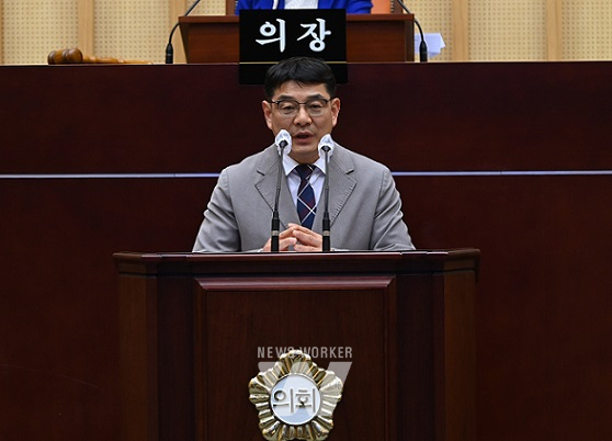 5분자유발언 중인 김태진 의원 (사진=김태진 의원 제공)