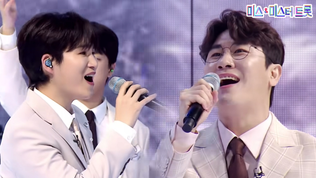김희재와 영탁의 화음 파트 <사진=미스 앤 미스터 트롯>