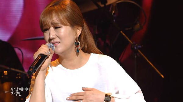 원곡 가수 장윤정의 '애가 타' 무대 [사진=THE K-POP2 공식 유튜브]