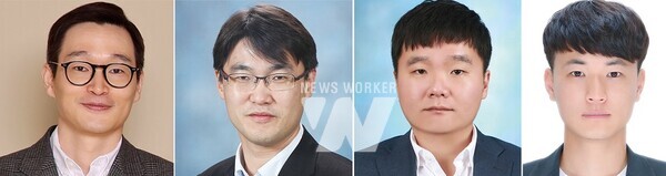 _(왼쪽부터) GIST 유승준 교수, GIST 윤명한 교수, 홍익대학교 이동욱 교수, GIST 박재일 박사과정생