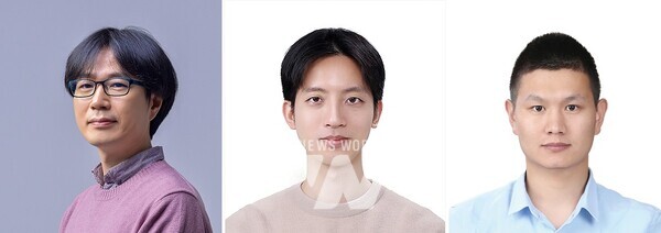 (왼쪽부터) 이종석 교수, 주휘인 박사과정생, Kai-Xuan Zhang 박사