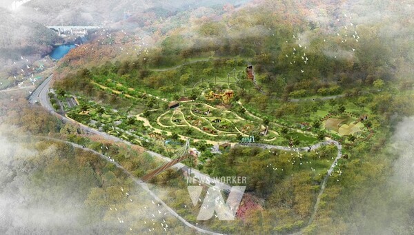 저탄소 녹색도시 실현을 위한 첫걸음(너릿재 명품공원 조감도)