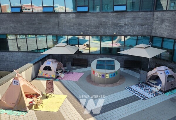 지난 4월 운영된 중흥도서관 북스테이 체험 공간