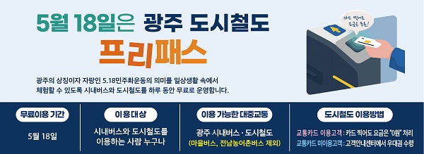 도시철도 무료승차 안내