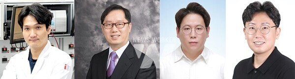 (왼쪽부터) 엄광섭 교수, 정건영 교수, 조기엽 박사, 조성준 박사