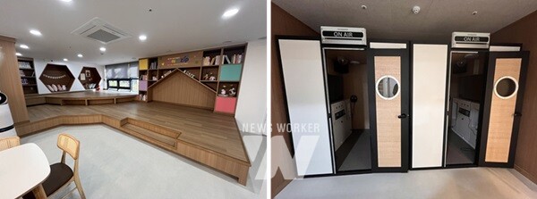 청소년 자율공간 외부, 청소년 자율공간 내부 북카페·노래연습실