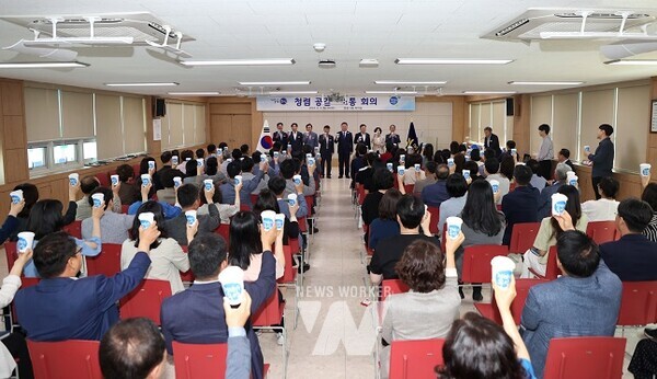 6월 3일 무안군청 회의실에서 진행된 청렴 커피 나눔, 청렴 소통 회의