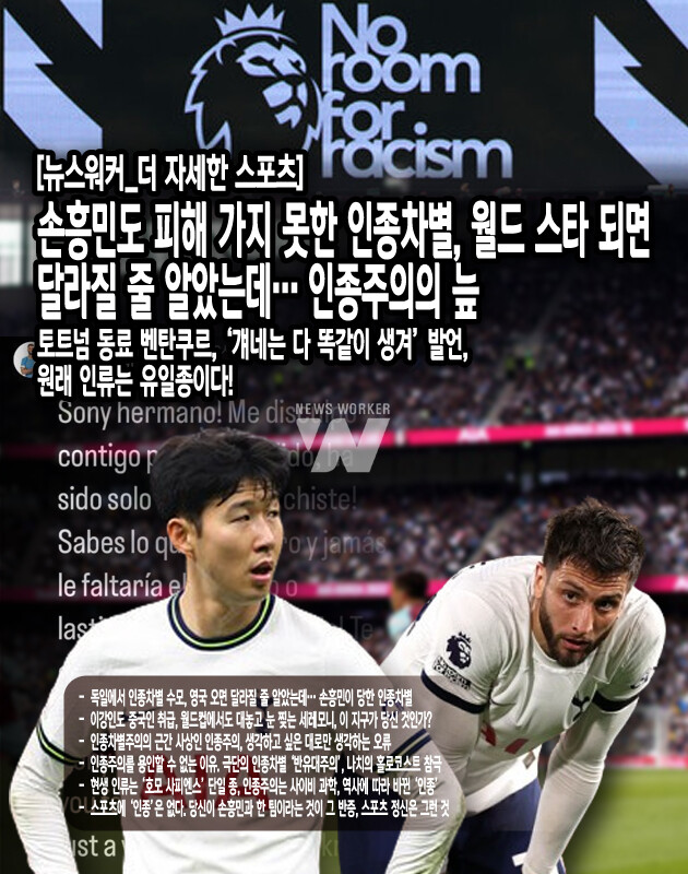 손흥민 외에도 많은 한국 선수가 인종차별의 피해자가 되었다. 이강인 또한 어릴 때부터 스페인에서 자라왔기에 손흥민이 당했던 인종차별을 많이 겪었던 것으로 알려져 있다. 한 일화로, 이강인이 스페인 마요르카에 있을 작년 5월, 마요르카 공식 유튜브에 업로드된 '그저 신난 장난꾸러기 이강인'이라는 제목의 훈련 영상에서 드러났다...[본문 중에서]