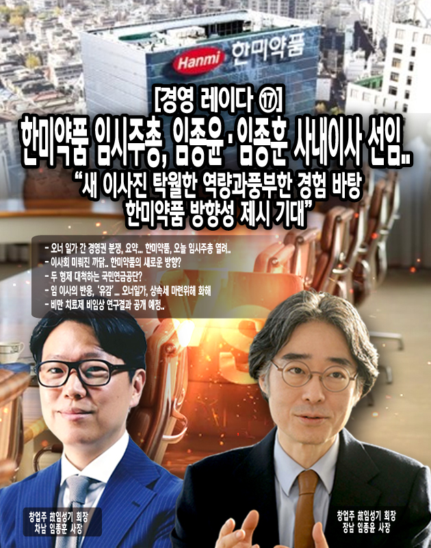 한미약품은 오는 21부터 24일까지 미국당뇨병학회(ADA)에서 자사가 개발 중인 비만치료제(개발명 HM15275)와 관련한 비임상 연구 결과를 4건 공개할 예정이다. 당사는 쥐 실험을 통해 HM15275가 투약 3주차에 쥐 체중을 39.9% 줄였음을 확인했다. 뿐만 아니라 심부전, 심혈관질환, 신장질환 등 비만과 관련된 다른 만성질환을 개선하는 효과까지 입증한 전임상 실험 결과도 발표할...[본문 중에서]