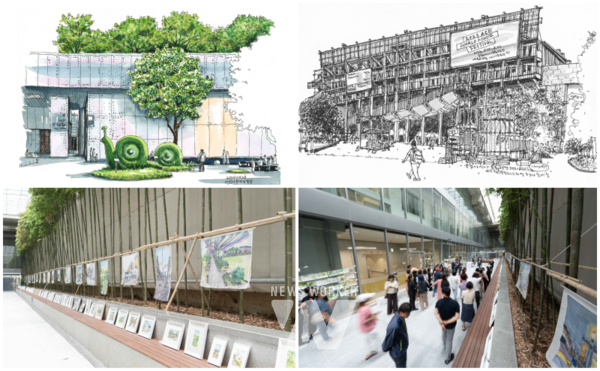 ACC에 반한 스케치 작품 및 전시장 전경