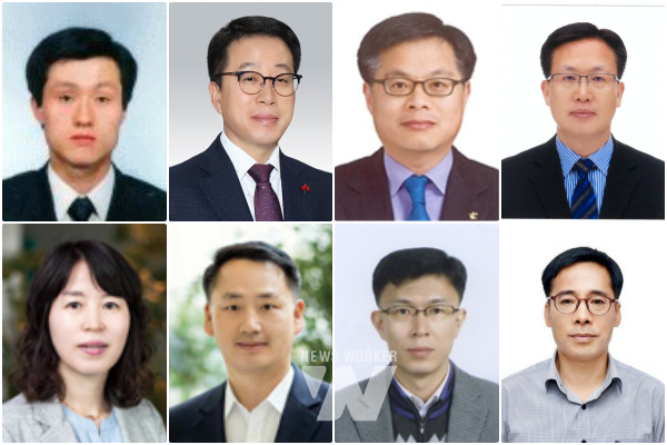 (상단 왼쪽부터)여수사건지원단장 김차진,인재육성교육국장 강영구,자치행정국장 김종기,정책기획관 조석훈 (하단 왼쪽부터) 진도부군수 김선주,해남 부군수 손명도,해양수산국장 직무대리 박영채,혁신도시지원단장 최영주