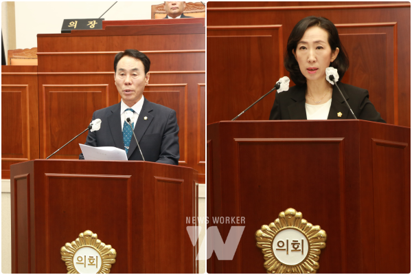 구례군의회는 28일 본회의장에서 제309회 임시회를 열고 제9대 구례군의회 후반기 의장단 선거를 실시하여 의장에 장길선 의원, 부의장에 문승옥 의원을 각각 선출했다