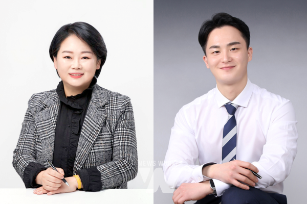 왼쪽부터) 의장 : 문선화 의원, 부의장 : 노진성 의원