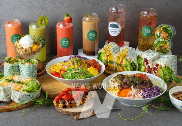 CJ프레시웨이가 식자재를 공급하는 샐러드 프랜차이즈 '샐러리아'의 메뉴 사진