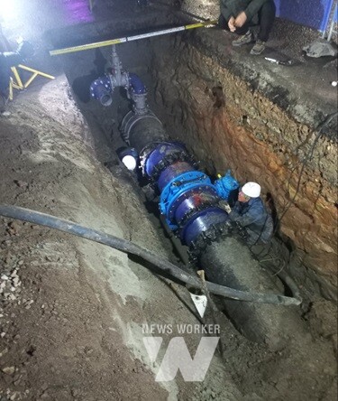 노후상수관망 교체작업을 통해 깨끗한 물 공급에 나섰다. / 목포시 제공