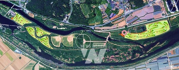 남평 지석천 36홀 파크골프장 위치도