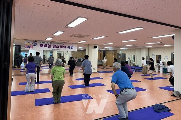 보건소에서 진행된 모바일 헬스케어사업 건강관리 프로그램