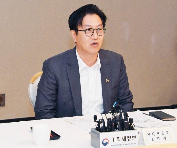 김범석 기획재정부 차관이 7월 29일 오전 서울 종로구 정부서울청사에서 열린 '위메프, 티몬 판매대금 미정산 관련 관계부처 TF 2차 회의'를 주재, 모두발언을 하고 있다. [사진제공=기획재정부]