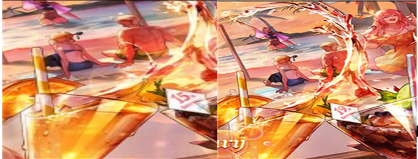 중국 일러스트 왼쪽, 한국 일러스트 오른쪽[사진=에펨코리아 캡처]