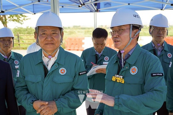 윤병태 나주시장, 이상민 행안부 장관과 풍수해 정비사업 등 현장 점검