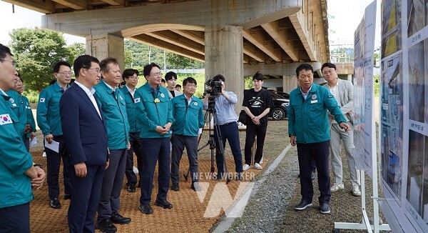 윤병태 나주시장, 이상민 행안부 장관과 풍수해 정비사업 등 현장 점검