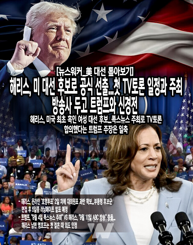 해리스 부통령이 지난 주말 러닝메이트인 부통령 후보군 6명의 면접을 진행했고, 곧 발표가 임박한 것으로 알려졌다. 면접 대상자는 해리스 부통령의 외연을 확장할 수 있는 백인 남성 정치인으로, 앞서 언급되었던 앤디 버시어 켄터키 주지사, J.B.프리츠커 일리노이 주지사, 조지 셔피로 펜실베이니아 주지사, 팀 월즈 미네소타 주지사, 마크 켈리 상원의원(애리조나), 피트 부티지지 교통부 장관이...[본문 중에서]