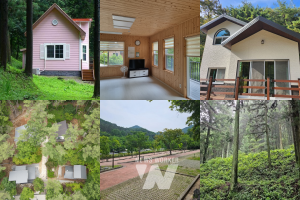 상단위 왼쪽부터 시계방향) 무등산편백자연휴양림 편백숲,백아산자연휴양림 숙소 내부,한천자연휴양림 숲속의 집,무등산편백자연휴양림 편백숲,한천자연휴양림 캠핑장,백아산자연휴양림 전경