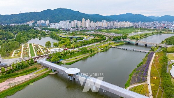 콘텐츠 앵커기업이 입주하게 될 순천만국가정원 전경