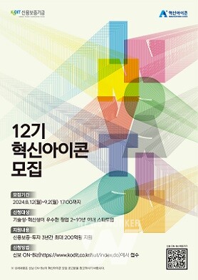 [포스터] 신용보증기금, 제12기 혁신아이콘 공개 모집