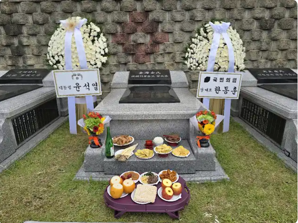 가로세로연구소 유튜브 커뮤니티에 올라온 김세의 대표 부친 삼우제 관련 사진 [사진=가로세로연구소 캡처]