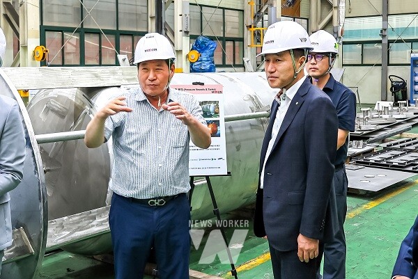 고병일 광주은행장, 원자력 발전 설비 분야 중소기업 “(주)무진기연” 현장 방문