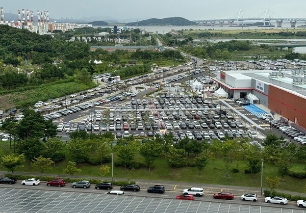 꽉 찬 코스트코 주차장 [사진=에펨코리아 캡처]