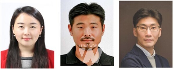 (좌측부터) 한국에너지공과대학교 에너지공학부 권영미, 김정민, 윤철민 교수