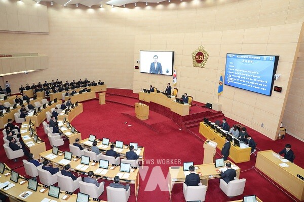 전남도의회 본회의 전경