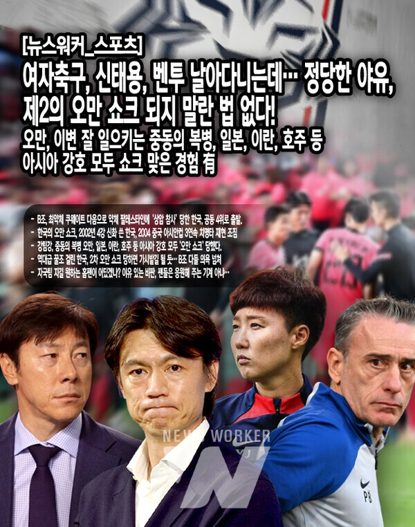 2026 북중미 월드컵 3차 예선 B조는 객관적으로 한국에게 유리한 조 편성으로 보인다. B조는 한국(FIFA 랭킹 23위), 이라크(55위), 요르단(68위), 오만(76위), 팔레스타인(96위), 쿠웨이트(136위)로 구성되어 있다. 그러나 ...[본문 중에서]