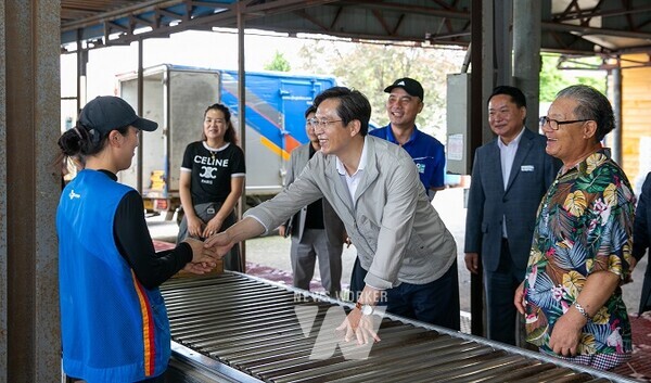 우승희 영암군수 추석 택배물류센터 방문