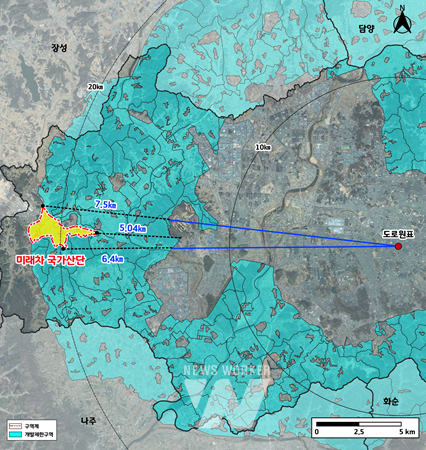 미래차국가산단 그린벨트 위치도미래차 국가산단 대체지정 대상지