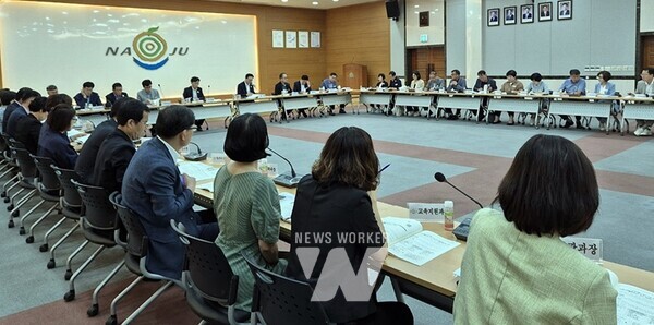 나주시가 2025년도 신규 시책 중 최우수·우수·장려 시책을 선정했다. 사진은 지난 9월 5일 열린 2025년도 신규시책 보고회. (사진제공-나주시)