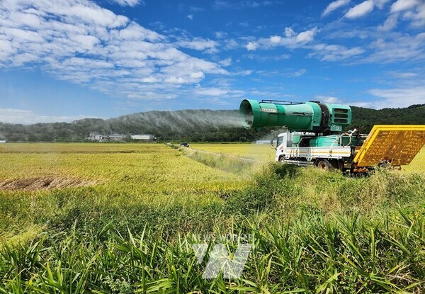 별량 벼멸구 약제 광역방제기 살포