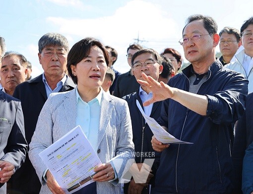 송미령 농림부 장관 해남 방문 배추 현장점검