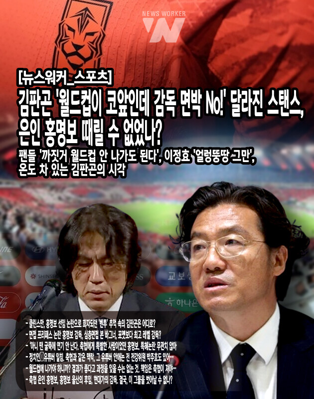 홍명보는 국가대표팀 수석 코치를 거쳐 U-23 수석 코치를 역임했다. 그다음, 연수차 FC 안지 마하치칼라 코치를 역임한 그는 그 어떤 클럽 감독 경력도 없이 2009년 U-20 청소년 대표 감독에 임명되었다. 그 말 많던 황선홍도 이때는 지도자 연수 후 K리그 감독으로 커리어를 쌓고 있었다. 감독 선임시 홍명보의 자격 논란은 아직 해결되지 않은...[본문 중에서]