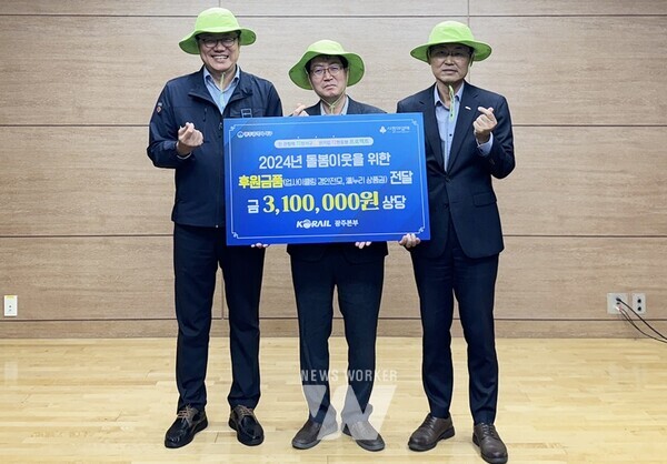 경안전모를 쓰고 찍은 전달식