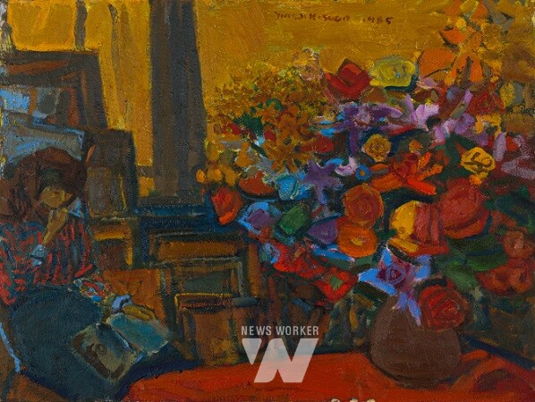 아트광주24 특별전 작품_임직순, 화실(Atelier), 60.6×80.3cm, oil on canvas, 1985