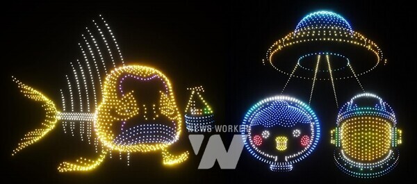 6만 평 오천광장 상공에 ‘둘리’ 등장!... '2025대 역대급 캐릭터 드론쇼' 순천서 열려