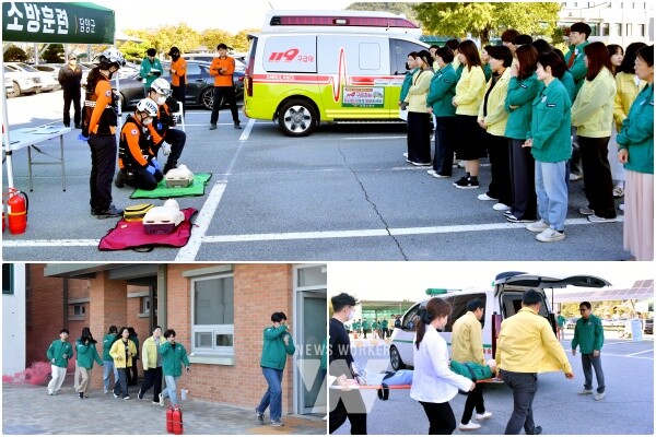 담양군 담양소방서와 소방 합동훈련 실시