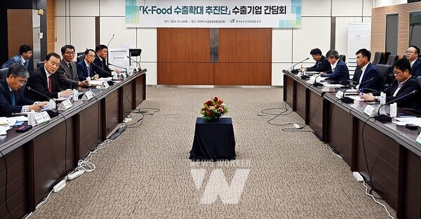 ‘K-푸드 수출 확대 간담회’ 진행 현장